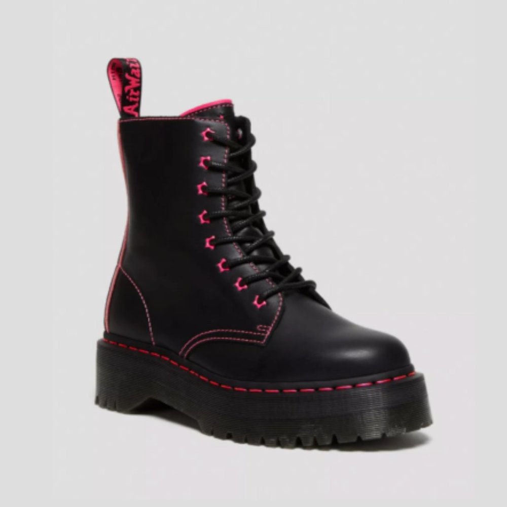 DR. MARTENS JADON II BOOT NEON STAR LEATHER PLATFORMS MSRP$250 RARE Clash Pink - Picture 9 of 12